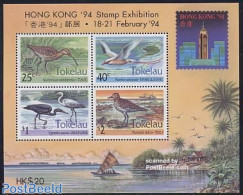 Tokelau Islands 1994 Hong Kong 94 S/s, Mint NH, Nature - Birds - Philately - Tokelau