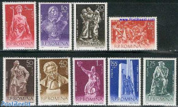 Romania 1961 Sculptures 9v, Mint NH, Art - Sculpture - Neufs