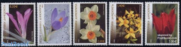 Greece 2005 Flowers 5v, Mint NH, Nature - Various - Flowers & Plants - Scented Stamps - Nuevos