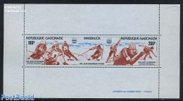 Gabon 1976 Olympic Winter Games Innsbruck S/s, Mint NH, Sport - Olympic Winter Games - Skating - Skiing - Unused Stamps