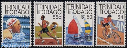 Trinidad & Tobago 1984 Olympic Games 4v, Mint NH, Sport - Transport - Cycling - Olympic Games - Sailing - Swimming - S.. - Wielrennen