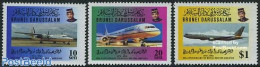 Brunei 1994 Royal Brunei Airlines 3v, Mint NH, Transport - Aircraft & Aviation - Airplanes
