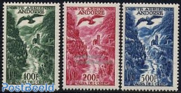Andorra, French Post 1955 Airmail Definitives 3v, Unused (hinged), Nature - Birds - Ungebraucht