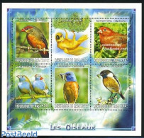 Mali 1999 Singing Birds 6v M/s, Mint NH, Nature - Birds - Mali (1959-...)