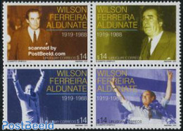 Uruguay 2003 W. Ferreira Aldunate 4v [+], Mint NH, History - Politicians - Uruguay