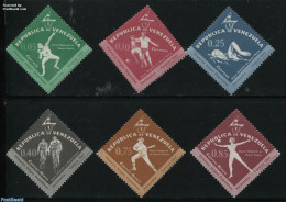 Venezuela 1962 National Games 6v, Mint NH, Sport - Athletics - Baseball - Cycling - Football - Gymnastics - Sport (oth.. - Atletica