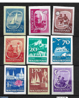 Hungary 1959 Balaton Lake 9v Imperforated, Mint NH, Nature - Sport - Transport - Various - Fishing - Wine & Winery - S.. - Neufs