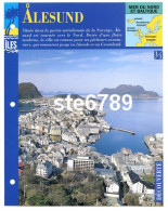 ILE ALESUND Norvège  1/1 Série Iles Mer Du Nord Et Baltique  Géographie  Découverte Fiche Dépliante - Geografía