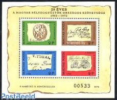 Hungary 1972 Stamp Day S/s With Extra Text, Mint NH, Stamp Day - Art - Handwriting And Autographs - Ongebruikt