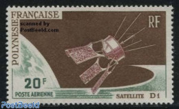 French Polynesia 1966 D1 Satellite 1v, Mint NH, Transport - Various - Space Exploration - Joint Issues - Neufs