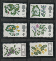 H 435) Großbritannien 1967 Mi# 446-451 **: Weißdorn Winde Margerite Veilchen Primel - Altri & Non Classificati