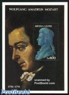 Sierra Leone 1991 W.A. Mozart S/s, Mint NH, Performance Art - Amadeus Mozart - Music - Musica