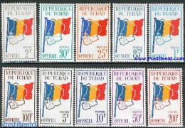 Chad 1966 On Service 10v, Mint NH, History - Various - Flags - Maps - Autres & Non Classés