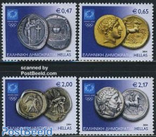 Greece 2004 Olympic Coins 4v, Mint NH, Sport - Various - Olympic Games - Money On Stamps - Ongebruikt