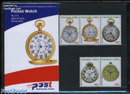 Netherlands Antilles 2010 Pocket Watches Presentation Pack 275, Mint NH, Art - Clocks - Relojería