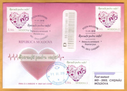 2018 Moldova Moldavie  FDC  Medicine. " European Program For Organ Donation And Transplantation. "Hope For Life" - Médecine