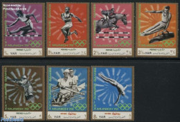 Yemen, Arab Republic 1971 Olympic Games 7v, Mint NH, Nature - Sport - Horses - Athletics - Gymnastics - Kayaks & Rowin.. - Athletics