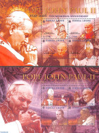 Sierra Leone 2010 POPE John Paul II 8v (2 M/s), Mint NH, Religion - Pope - Religion - Pausen