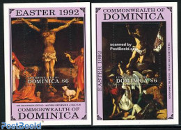 Dominica 1992 Easter, Paintings 2 S/s, Mint NH, Art - Paintings - Repubblica Domenicana