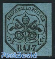 Vatican 1852 7Baj, MNH, With Certificate H. Avi, Lugano 2002, Mint NH - Nuovi