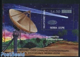 Sierra Leone 1986 Halleys Comet S/s, Overprint, Mint NH, Science - Astronomy - Halley's Comet - Astrología