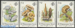 Seychelles, Zil Eloigne Sesel 1985 Mushrooms 4v, Mint NH, Nature - Mushrooms - Funghi