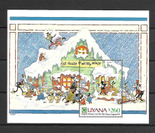 Disney Guyana 1991 Christmas Cards MS #7 MNH - Disney