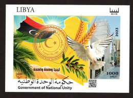 2023- Libya - Government Of National Unity- Flag - Bird - Ear Of Wheat - Block - MS - MNH** - Libia