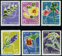 Korea, North 1967 Medical Plants 6v, Mint NH, Health - Nature - Health - Flowers & Plants - Corea Del Nord