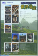 Japan 2002 World Heritage 10v M/s, Mint NH, History - World Heritage - Art - Architecture - Sculpture - Unused Stamps