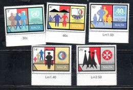 MALTA 1989 ANNIVERSARIES AND EVENTS ANNIVERSARI ED EVENTI COMPLETE SET SERIE COMPLETA MNH - Malta