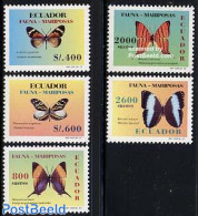 Ecuador 1997 Butterflies 5v, Mint NH, Nature - Butterflies - Ecuador