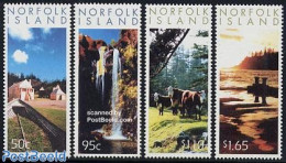 Norfolk Island 2004 Island Scenes 4v, Mint NH, Nature - Transport - Cattle - Water, Dams & Falls - Ships And Boats - Ships