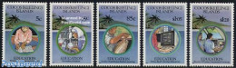 Cocos Islands 1993 Education 5v, Mint NH, Science - Transport - Chemistry & Chemists - Computers & IT - Education - Sh.. - Chemistry