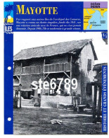 ILE MAYOTTE  4/4 Série Iles Océan Indien  Géographie Histoire Et Grands Evenements Fiche Dépliante - Geographie