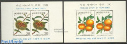 Korea, South 1974 Fruits 2 S/s, Mint NH, Nature - Fruit - Obst & Früchte