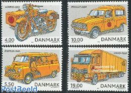 Denmark 2002 Postal Transport 4v, Mint NH, Transport - Post - Automobiles - Motorcycles - Ongebruikt