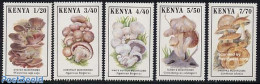 Kenia 1989 Mushrooms 5v, Mint NH, Nature - Mushrooms - Funghi