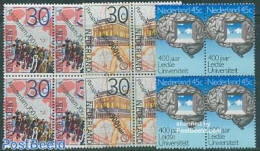 Netherlands 1975 Amsterdam 3v, Blocks Of 4 [+], Mint NH, Religion - Various - Judaica - Maps - Unused Stamps