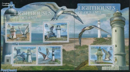 Solomon Islands 2012 Lighthouses 5v M/s, Mint NH, Nature - Various - Birds - Lighthouses & Safety At Sea - Leuchttürme