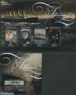 Ghana 2012 Titanic 2 S/s, Mint NH, Transport - Various - Ships And Boats - Titanic - Money On Stamps - Ships