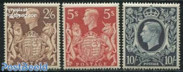 Great Britain 1939 Definitives 3v, Mint NH - Unused Stamps