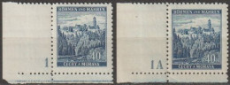 071/ Pof. 28; Corner Stamps, Plate Numbers 1 And 1A - Ungebraucht