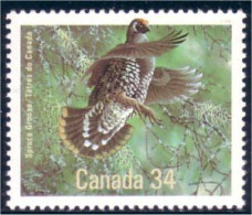 Canada Spruce Grouse Tetras Coq De Bruyere MNH ** Neuf SC (C10-98c) - Gallinacées & Faisans