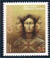 Canada Molly Brant Loyalist Indian MNH ** Neuf SC (C10-91c) - Sellos