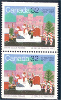 Canada Noel 1985 Christmas Ours Bear Seal Phoque Paire MNH ** Neuf SC (C10-70pb) - Weihnachten