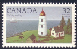 Canada Phare Ile Verte Lighthouse MNH ** Neuf SC (C10-34a) - Unused Stamps