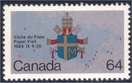 Canada Visite Du Pape Armoiries Coat Of Arms Pope MNH ** Neuf SC (C10-31a) - Papi