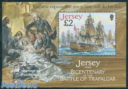 Jersey 2005 Battle Of Trafalgar S/s, Mint NH, History - Transport - History - Ships And Boats - Bateaux