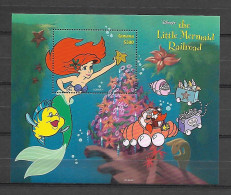 Disney Guyana 1996 The Little Mermaid Railroad MS #1 MNH - Disney